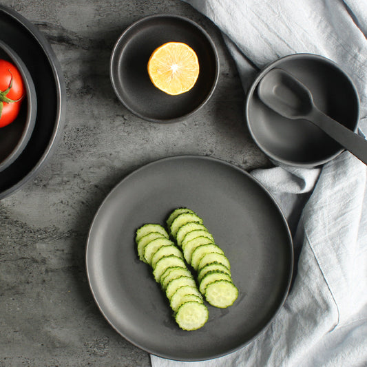 Nordic Ceramic Tableware Set | New Bone China, Microwave Safe, Matt Glaze