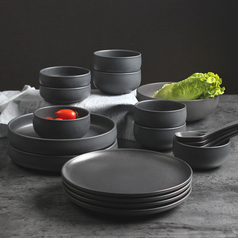 Nordic Ceramic Tableware Set | New Bone China, Microwave Safe, Matt Glaze