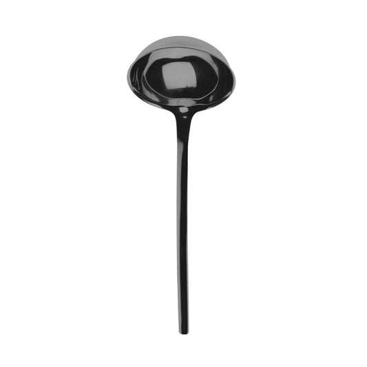Mepra Due Oro Nero gold and black PVD stainless steel serving ladle