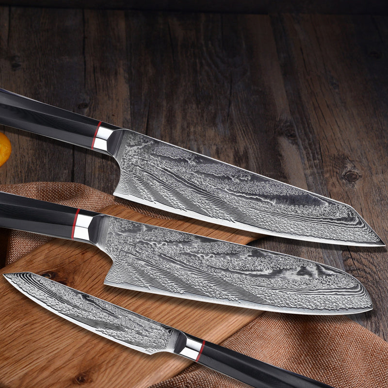 Damascus Steel Knife Chef's Knife Set