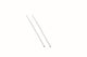 Two thin metal rods on a white background