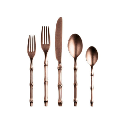 Mepra Bali Pewter Bronze Flatware Set | 5 & 20 Piece