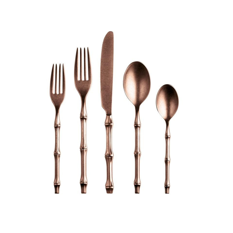 Mepra Bali Pewter Bronze Flatware Set | 5 & 20 Piece