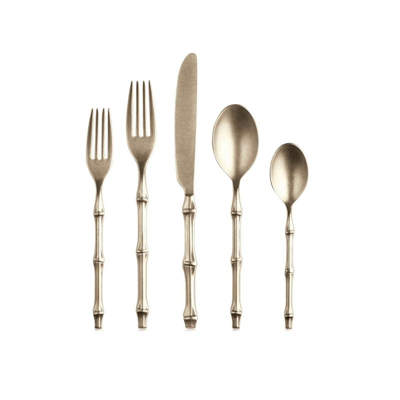 Mepra Bali Pewter Champagne Flatware Set | 5 & 20 Piece