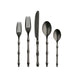Mepra Bali Pewter Black Flatware Set | 5 & 20 Piece