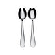 Two silver spoons with unique designs on a white background