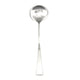 Silver spoon on a white background