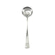 Stainless steel ladle on a white background