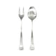 Stainless steel fork and spoon on a white background