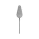 Metal cake server on a white background