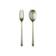 Silver fork and spoon on a white background