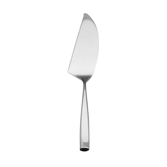 Serrated cake knife on a white background