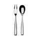 Silver fork and spoon set on a white background