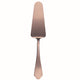 Rose gold cake server on a white background