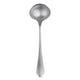 Stainless steel ladle on a white background