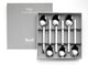 Set of six silver spoons in a gray box with 'Nepaa' branding.