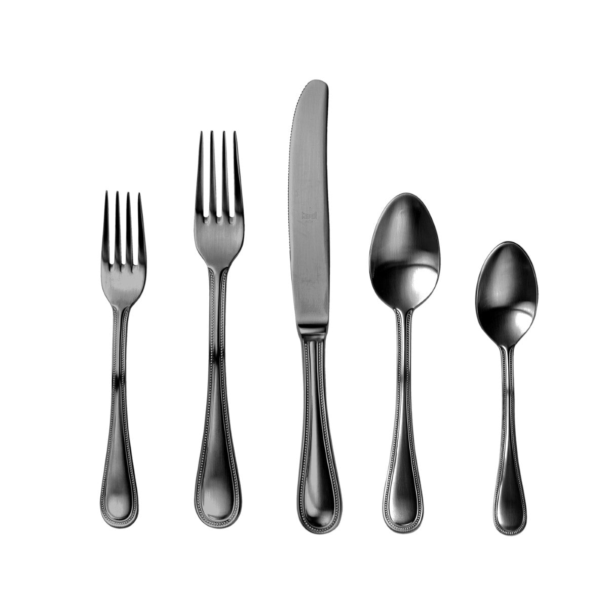 20 Pcs Set Perla Ice Oro Nero Flatware Set
