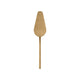 Gold-colored Cake server on a white background