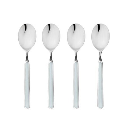 Mepra Fantasia Light Blue American Coffee Spoons, Set of 4 | Italian 18/10 Stainless Steel