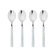 Mepra Fantasia Light Blue American Coffee Spoons, Set of 4 | Italian 18/10 Stainless Steel