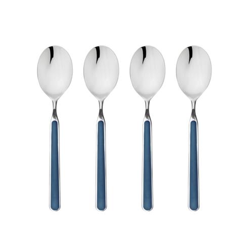 Mepra Fantasia Blue American Coffee Spoons, Set of 4 | Italian 18/10 Stainless Steel