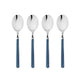 Mepra Fantasia Blue American Coffee Spoons, Set of 4 | Italian 18/10 Stainless Steel