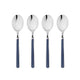 Mepra Fantasia Cobalt American Coffee Spoons, Set of 4 | Italian 18/10 Stainless Steel