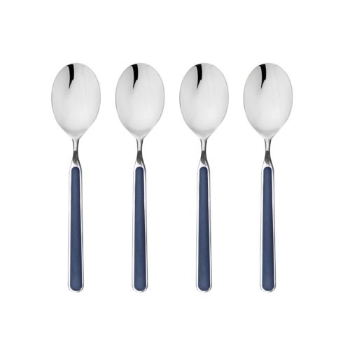 Mepra Fantasia Cobalt American Coffee Spoons, Set of 4 | Italian 18/10 Stainless Steel