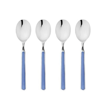 Mepra Fantasia Lavender American Coffee Spoons, Set of 4 | Italian 18/10 Stainless Steel