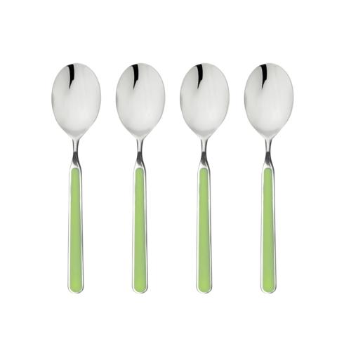 Mepra Fantasia Acid Green American Coffee Spoons, Set of 4 | Italian 18/10 Stainless Steel
