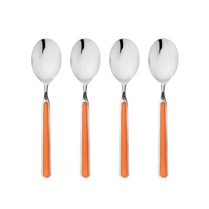 Mepra Fantasia Carrot American Coffee Spoons, Set of 4 | Italian 18/10 Stainless Steel