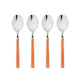 Mepra Fantasia Carrot American Coffee Spoons, Set of 4 | Italian 18/10 Stainless Steel