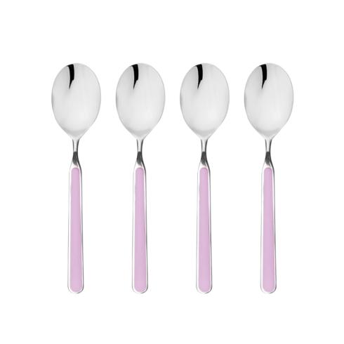 Mepra Fantasia Lilla American Coffee Spoons, Set of 4 | Italian 18/10 Stainless Steel