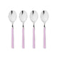 Mepra Fantasia Lilla American Coffee Spoons, Set of 4 | Italian 18/10 Stainless Steel