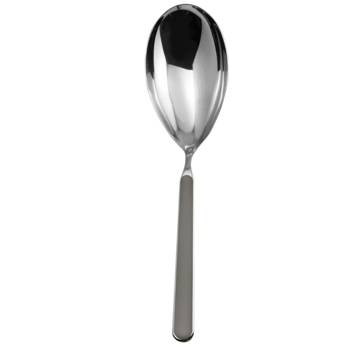Silver spoon on a white background