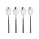 Mepra Fantasia Vicuna American Coffee Spoons, Set of 4 | Italian 18/10 Stainless Steel