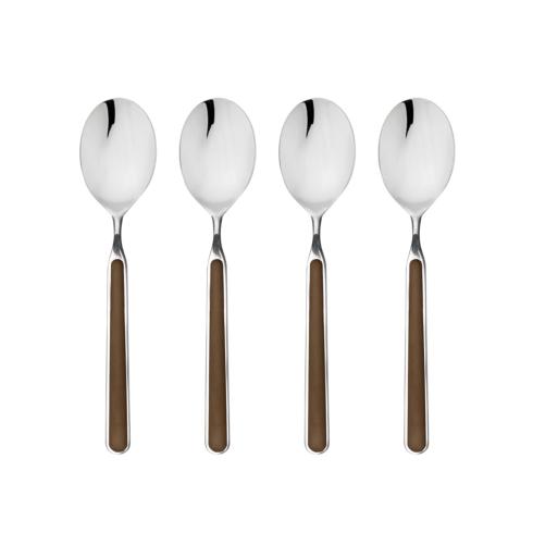 Mepra Fantasia Tobacco American Coffee Spoons, Set of 4 | Italian 18/10 Stainless Steel