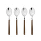 Mepra Fantasia Tobacco American Coffee Spoons, Set of 4 | Italian 18/10 Stainless Steel