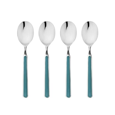Mepra Fantasia Petroleum American Coffee Spoons, Set of 4 | Italian 18/10 Stainless Steel