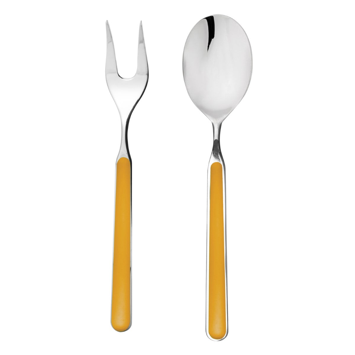 2 Pcs Cutlery Serving Set Mustard