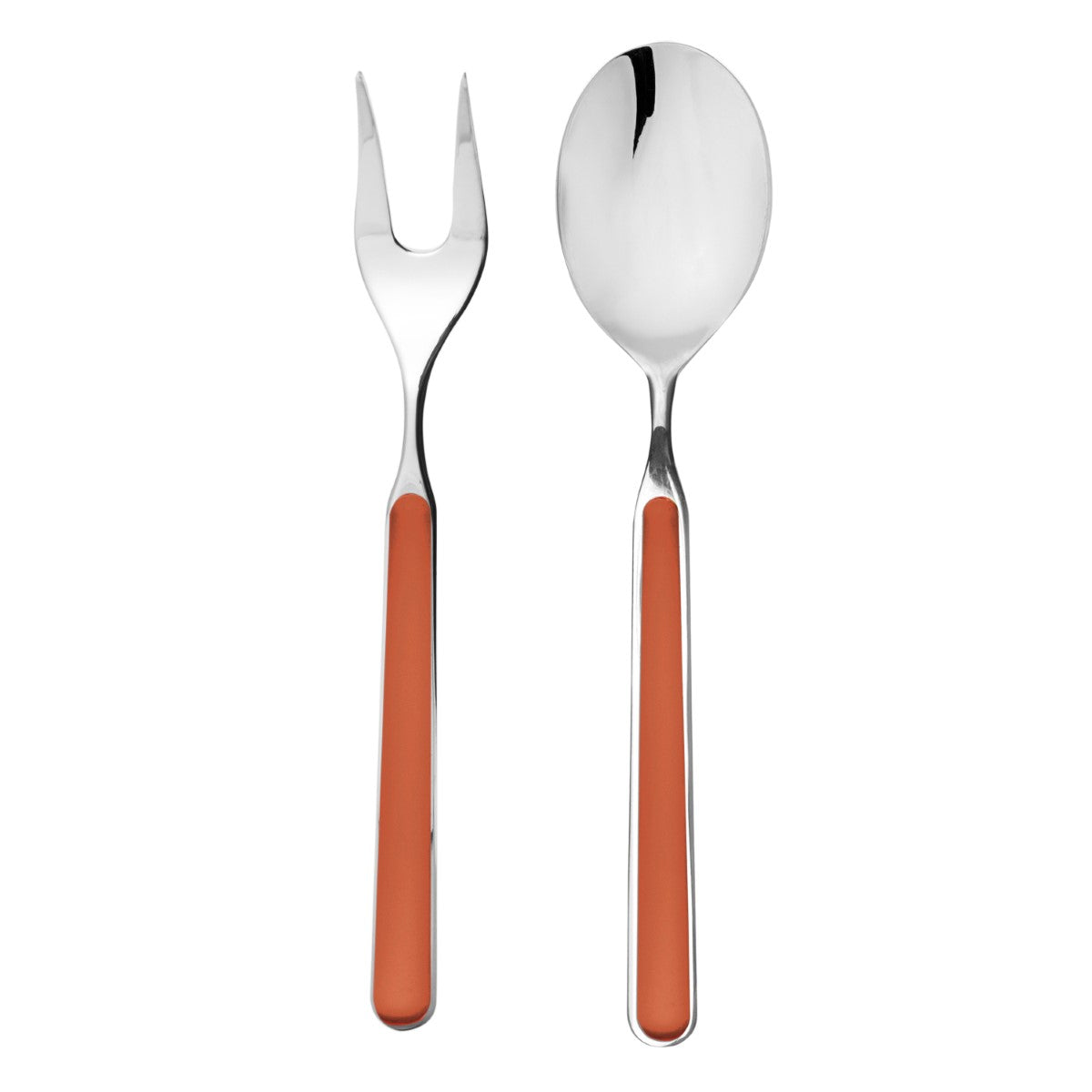 2 Pcs Cutlery Serving Set Rust