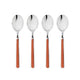 Mepra Fantasia Rust American Coffee Spoons, Set of 4 | Italian 18/10 Stainless Steel