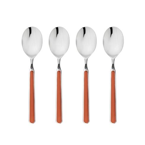 Mepra Fantasia New Coral American Coffee Spoons, Set of 4 | Italian 18/10 Stainless Steel