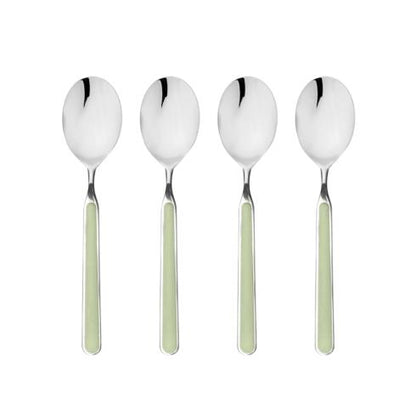 Mepra Fantasia Sage American Coffee Spoons, Set of 4 | Italian 18/10 Stainless Steel