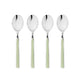 Mepra Fantasia Sage American Coffee Spoons, Set of 4 | Italian 18/10 Stainless Steel