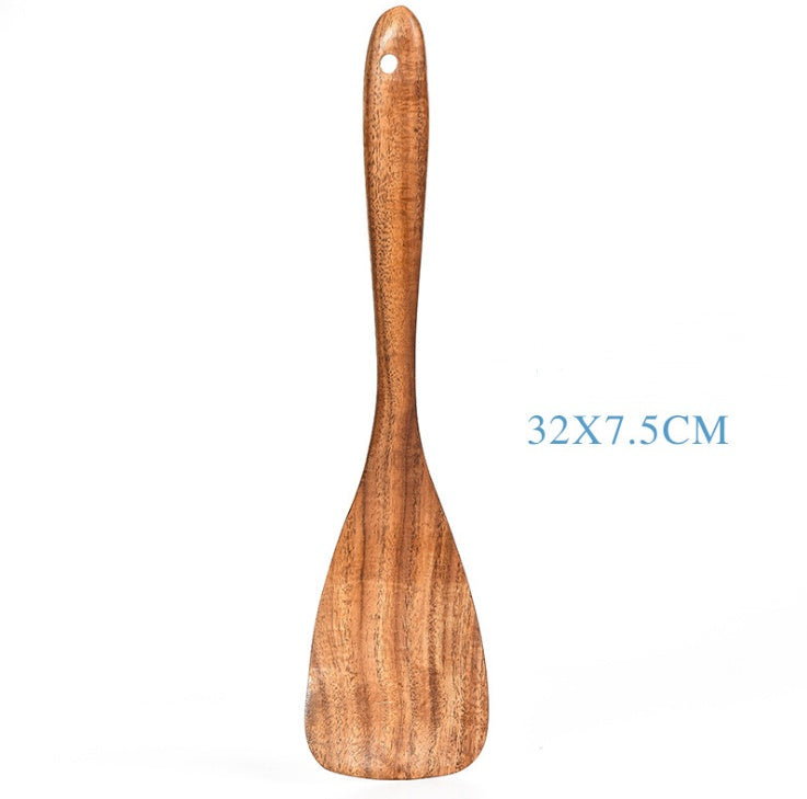 Teak Wood Ladle Turner Colander Soup Tools