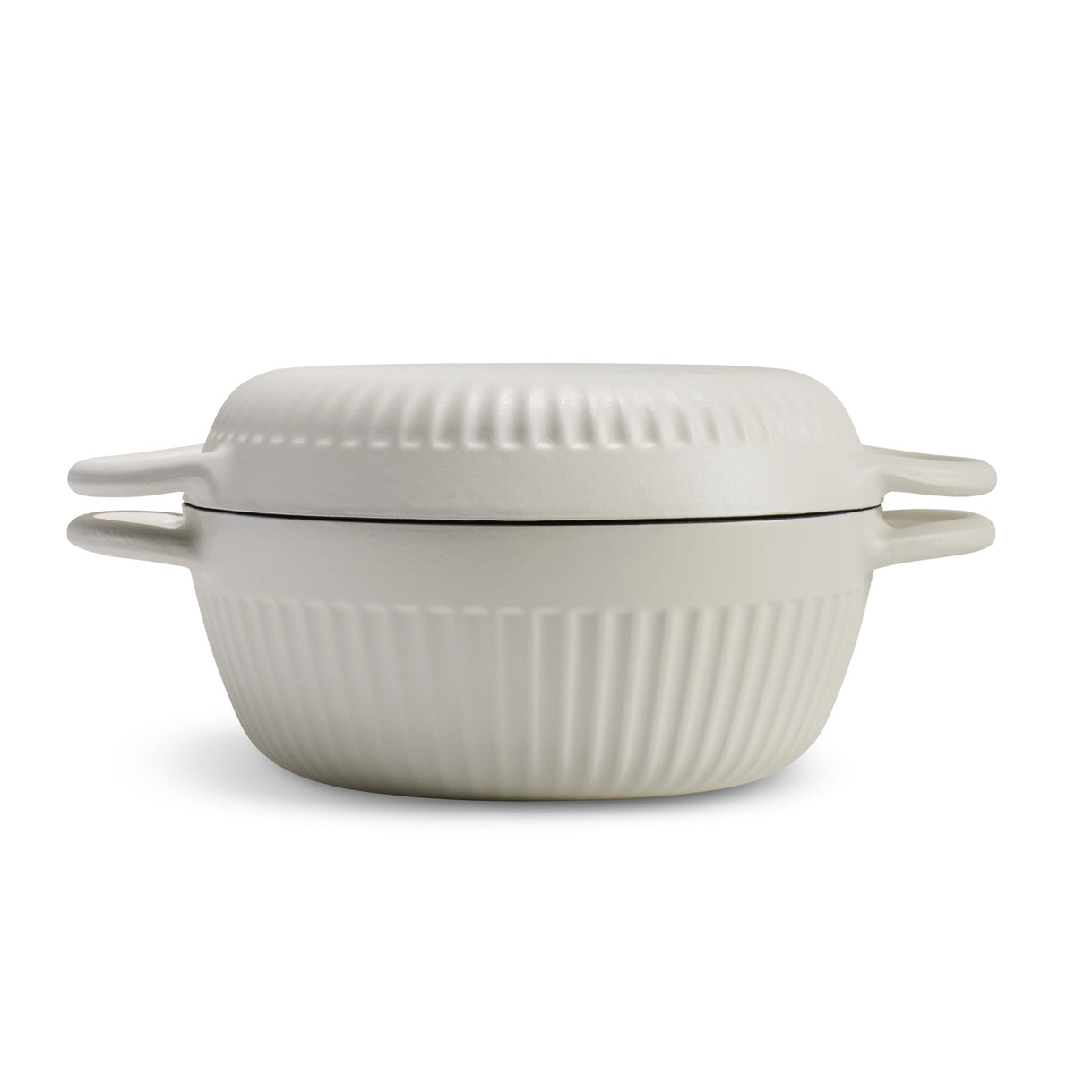 Tramontina 4 QT Enameled Cast Iron Dutch Oven for Bread Baking White