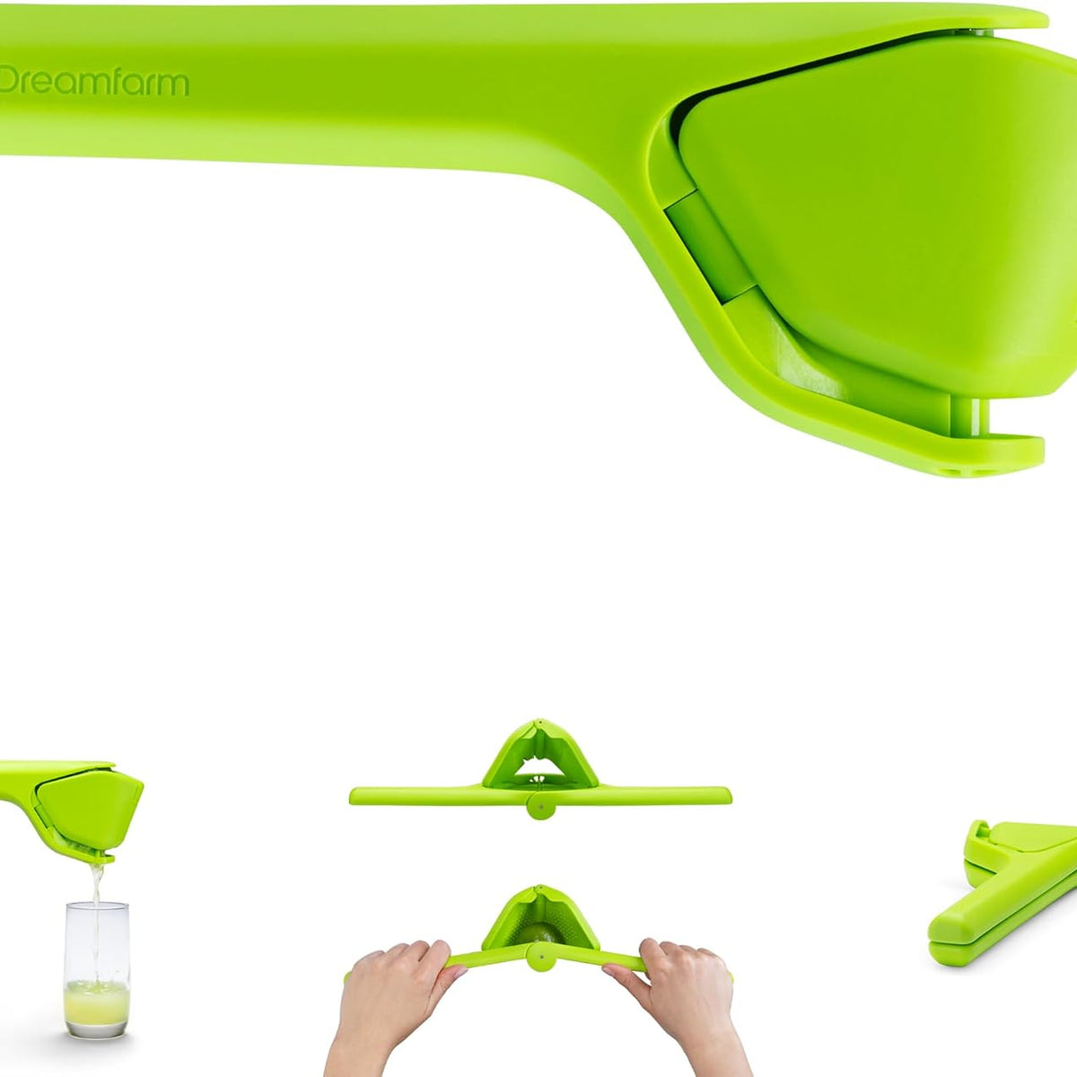 Fluicer Fold-Flat Citrus Juicer – Manual Hand Lemon & Lime Squeezer with Seed Catcher
