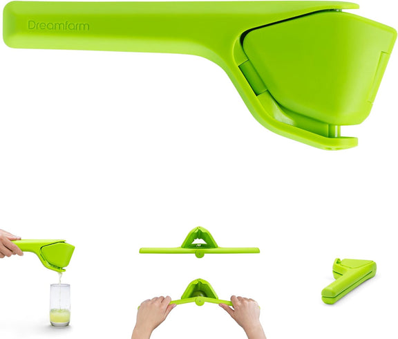 Fluicer Fold-Flat Citrus Juicer – Manual Hand Lemon & Lime Squeezer with Seed Catcher