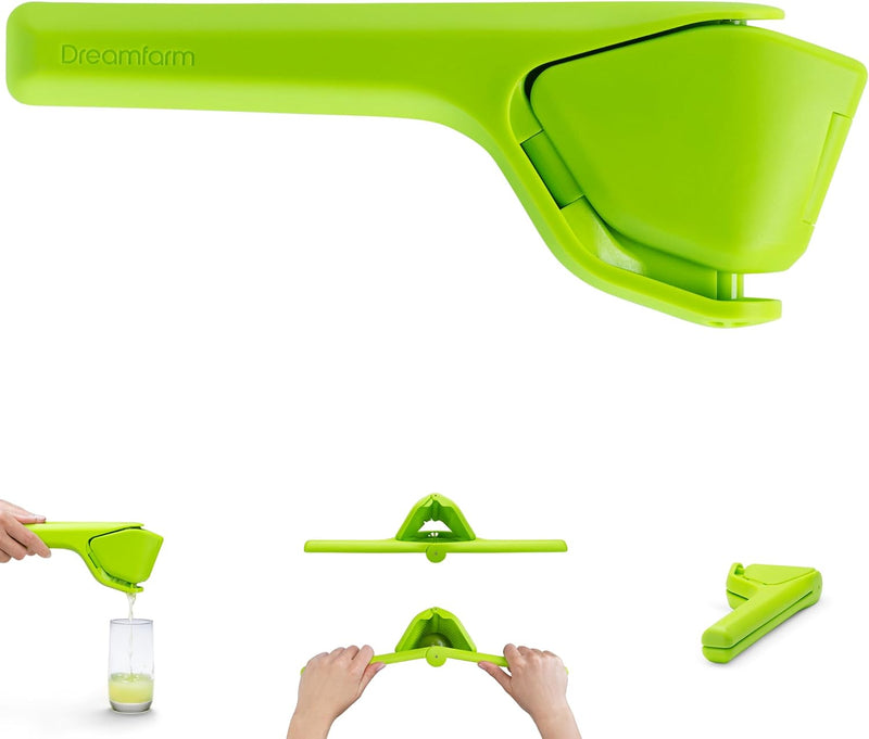 Fluicer Fold-Flat Citrus Juicer – Manual Hand Lemon & Lime Squeezer with Seed Catcher